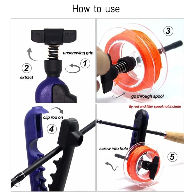 1 Pcs Portable Ligne De Pêche Enrouleur Outils De Pêche Bobine Ligne Spooler Machine Spinning Baitca