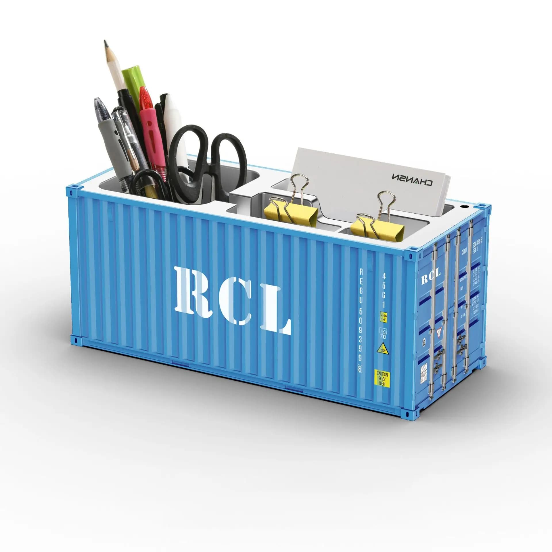 Conteneur d'expédition réaliste Miniature, modèle Simple multifonctionnel, porte-stylo de bureau, bo