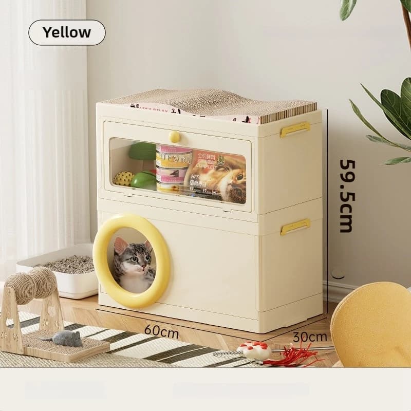 Grand nid de chat, maison, planche à gratter, boîte de nidification pour chat, rangement intérieur, 
