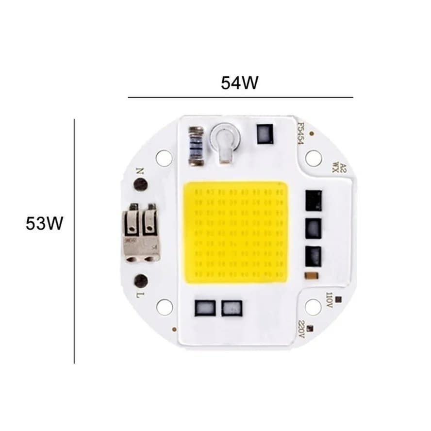 Puce LED COB haute puissance 100W 70W 50W, sans soudure, pour projecteur, projecteur 220V 110V, perl