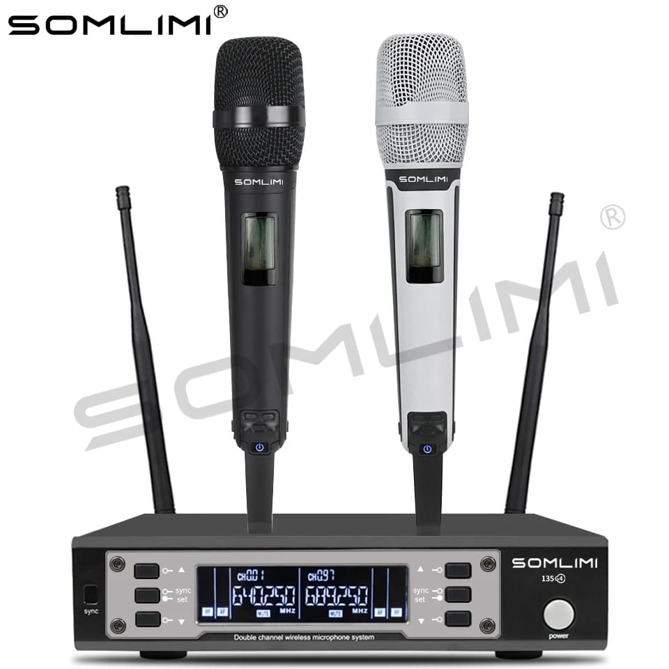 SOMLIMI EW135G4 UHF double canaux système de Microphone sans fil professionnel Performance sur scène