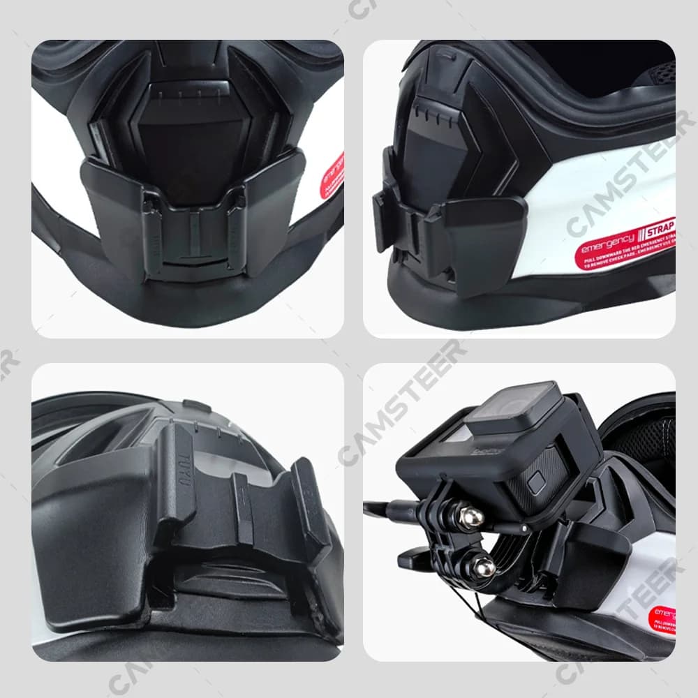 NEXX X.WED 2 support de menton pour casque de moto personnalisé pour GoPro12 11 10 9 Insta360 X4 X3 