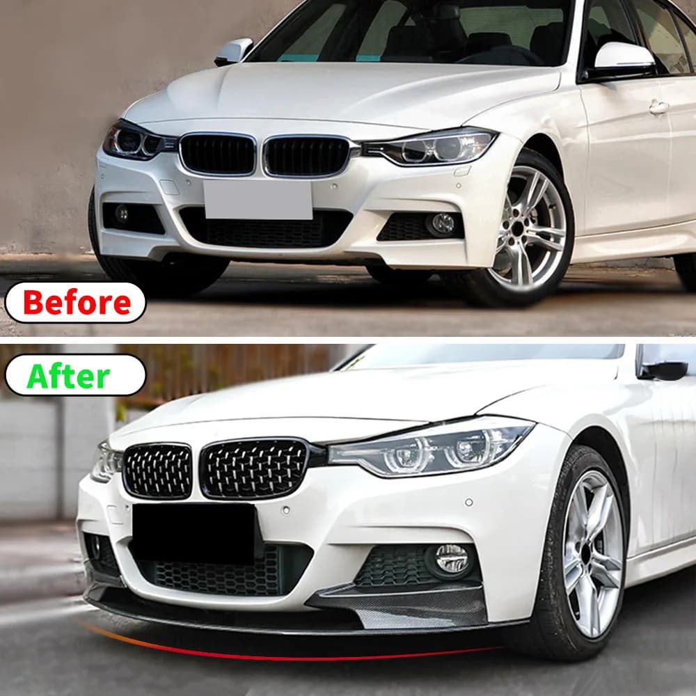 Becquet avant de Style M, séparateur de menton, barrage d'air pour BMW série 3 F30 F31 328i 330i 335