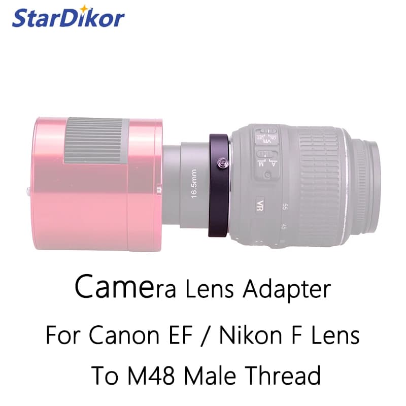 StarDikor adaptateur d'objectif d'appareil photo pour objectif Canon EF/Nikon F vers adaptateur à fi