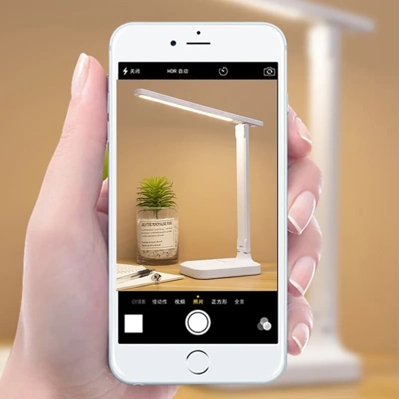 Lampe de Table Pliante USB Tactile à Intensité Réglable, Protection des Yeux, LED, Bureau, Chambre à
