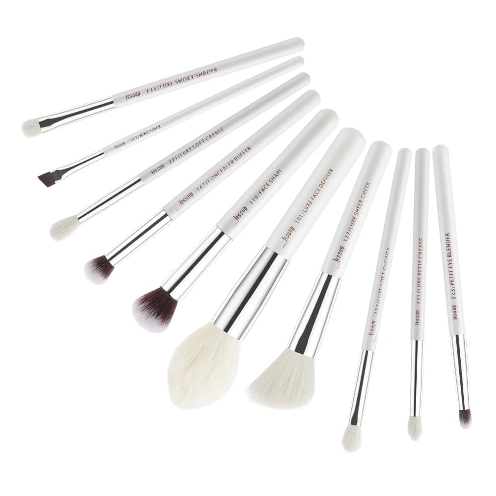 Jessup ensemble de pinceaux 10 pièces pinceaux de maquillage professionnels ensembles fond de teint 