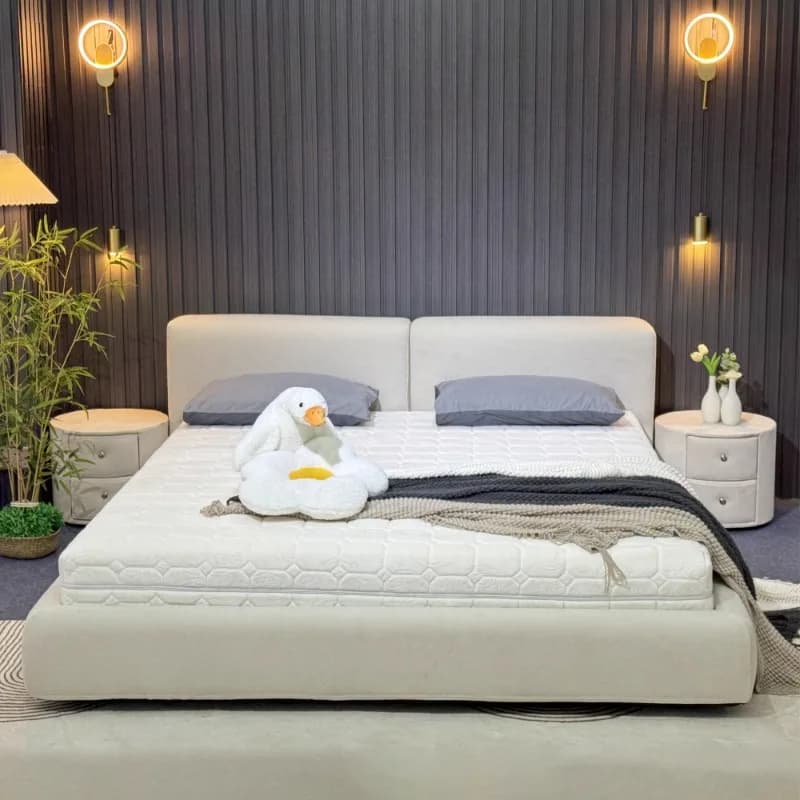 Adultes King Size lit Double rangement de luxe princesse moderne minimaliste cadre de lit filles Cam
