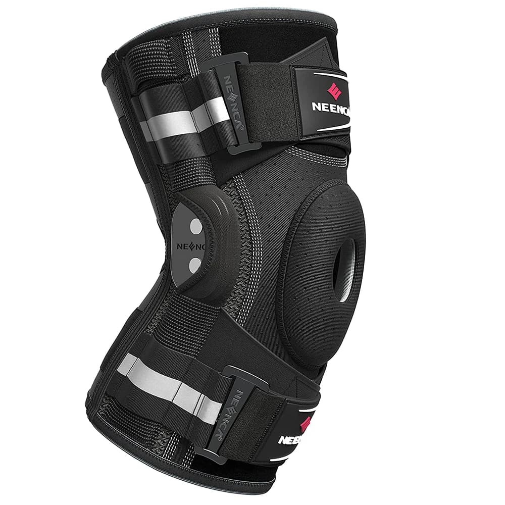 Genouillère articulée, stabilisateurs double face, soutien du genou pour soulager la douleur au geno