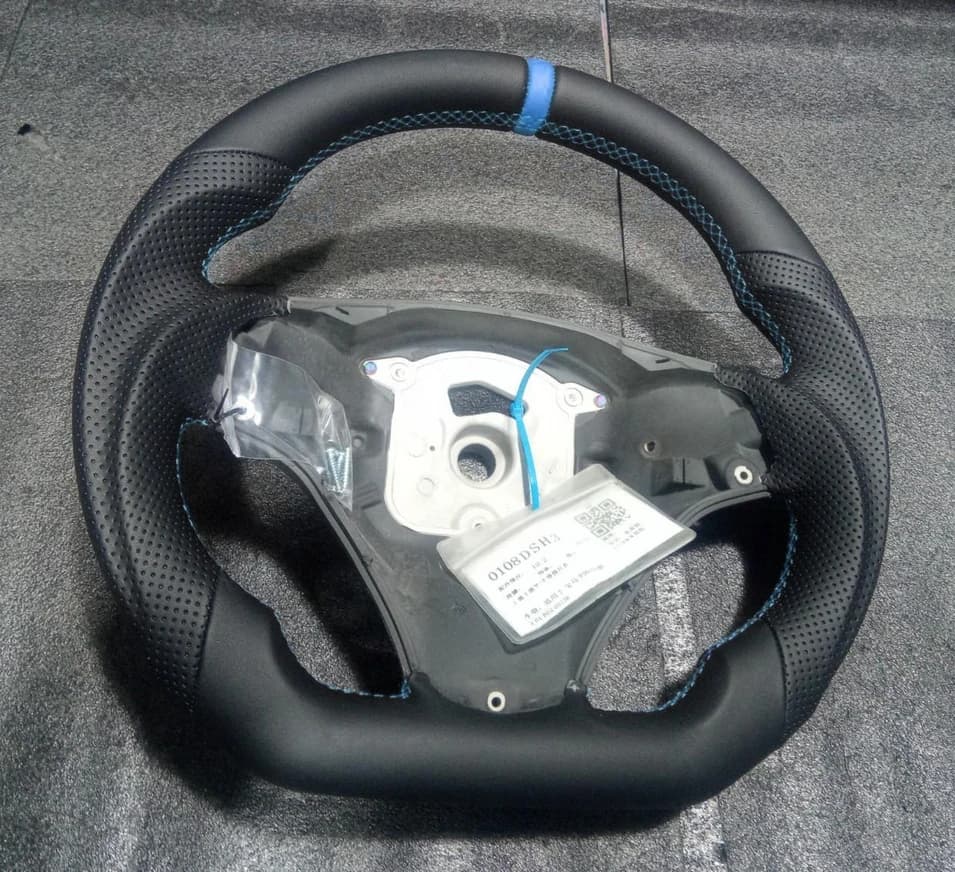 Volant de voiture entièrement en cuir, accessoires de voiture, pour BMW série 1 3 E90 E91 E92 E93 E8