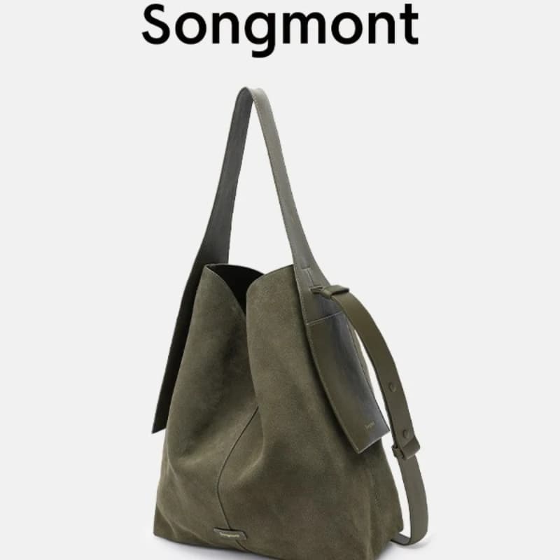 Sac Songmont, sac à main à crochet d'oreille en daim sous les bras, sac à bandoulière simple