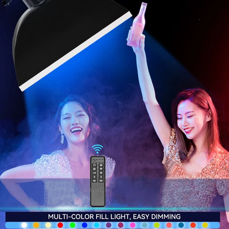 Lampe vidéo LED RVB avec télécommande, monture Bowens, éclairage de photographie extérieur, lumière 