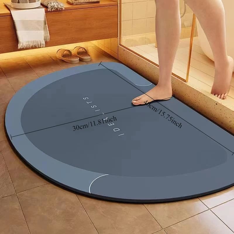 Tapis de sol minimaliste en terre de diatomée pour la maison, super absorbant et à séchage rapide po