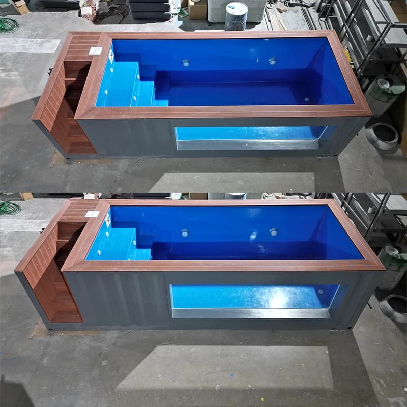 Piscine préfabriquée moderne en conteneur, piscine portable pour extérieur, jardin, villa, espace ex