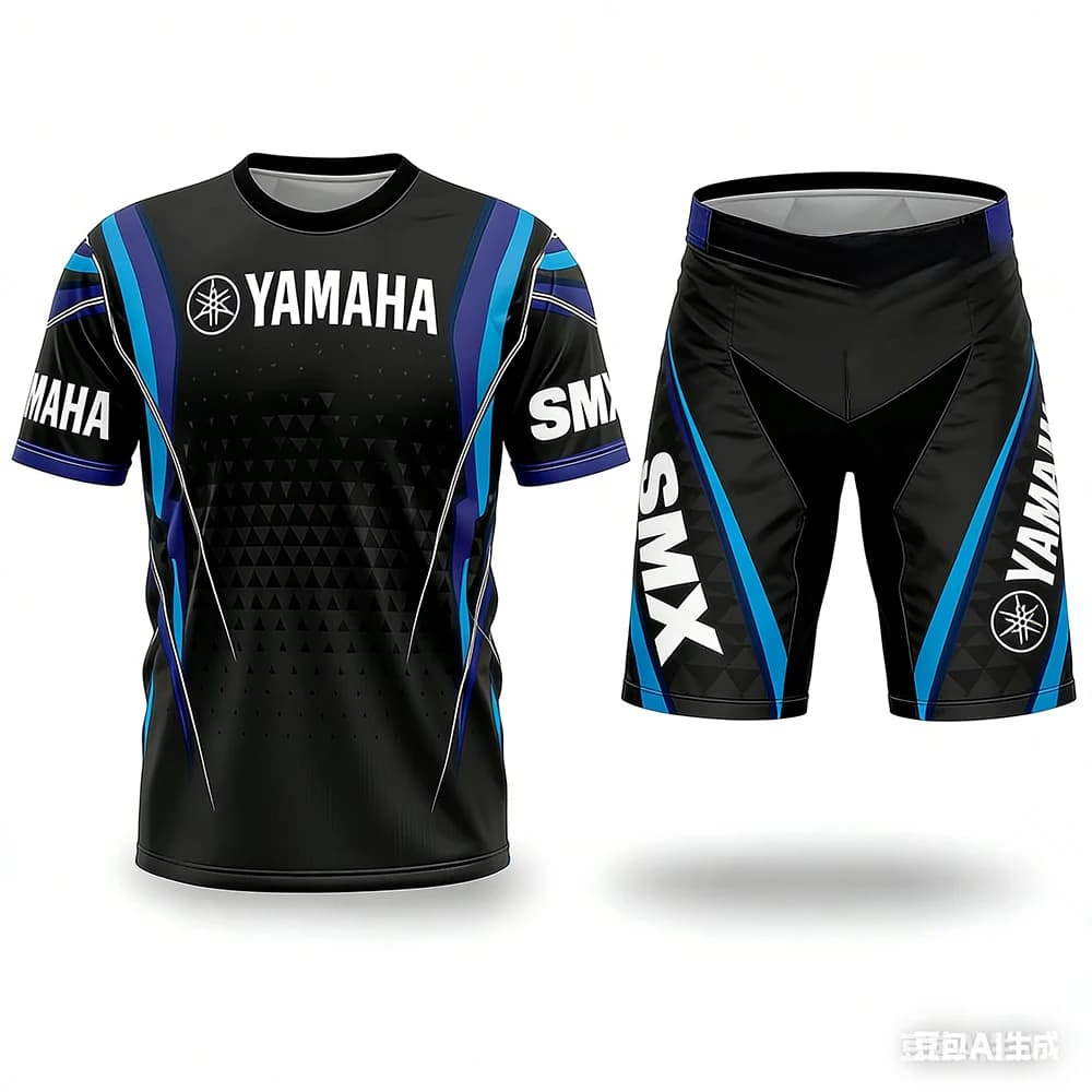 YAMAHA – ensemble de t-shirts de moto pour hommes et femmes, ample, respirant, à séchage rapide, com
