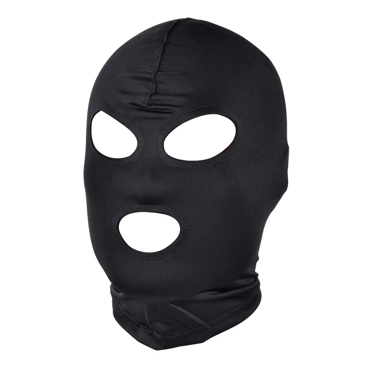 Masque de tête noir pour femme et homme, jeux sexuels, jeux de rôle, masque de tête d'esclave, bouch
