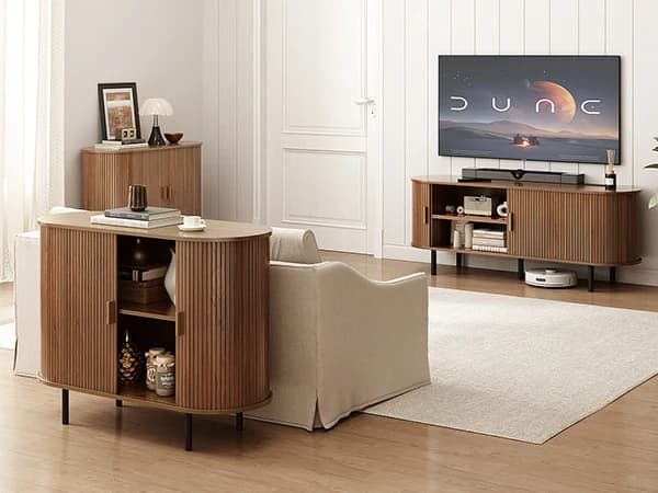 Meuble TV avec prise de courant pour téléviseurs jusqu'à 60/70", centre de divertissement, table TV 