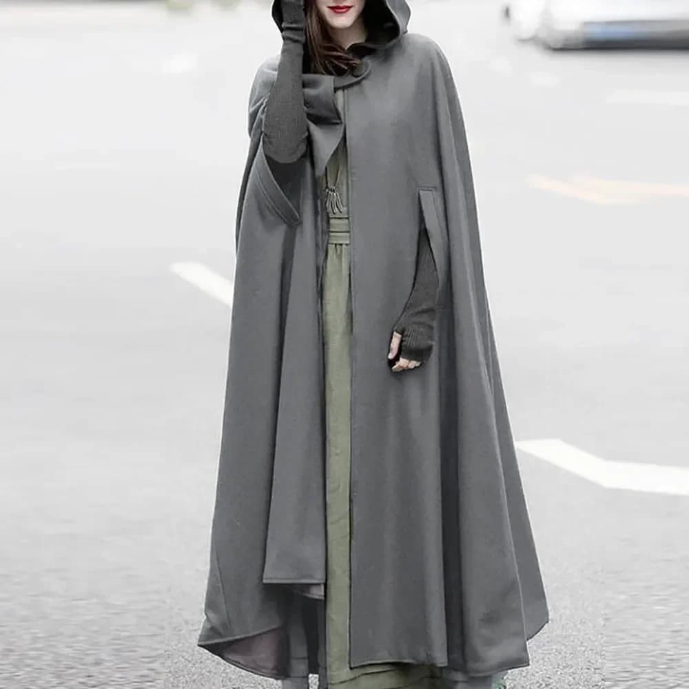 Cape à capuche à manches longues pour jeu de rôle Assassin, manteau fin, rétro, médiéval, gothique, 