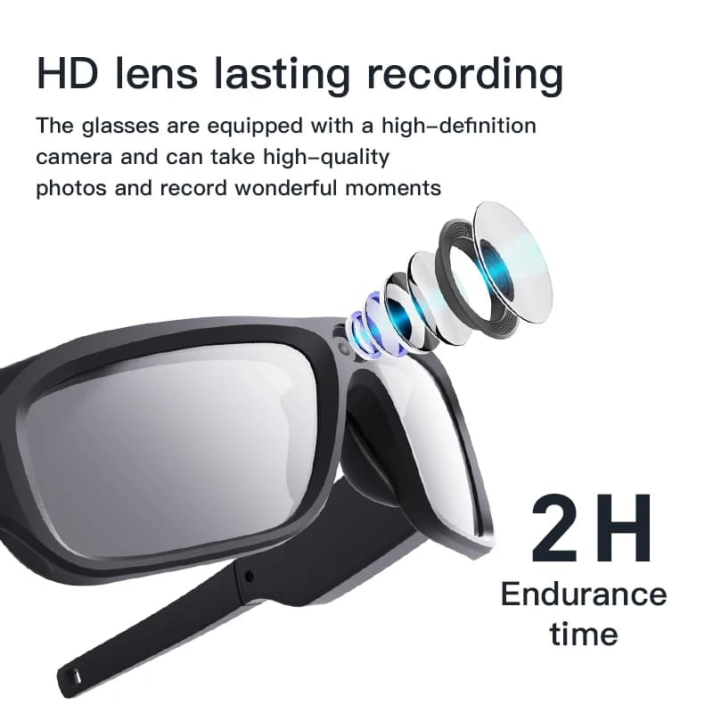 Mini caméra HD 4K, lunettes de Surveillance pour vélo, enregistreur vidéo, photographie, caméra d'ac