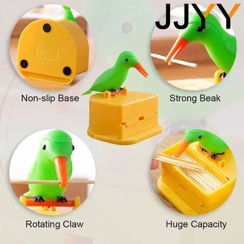 JJYY boîte de rangement de cure-dents détachable boîte de cure-dents d'oiseau distributeur automatiq
