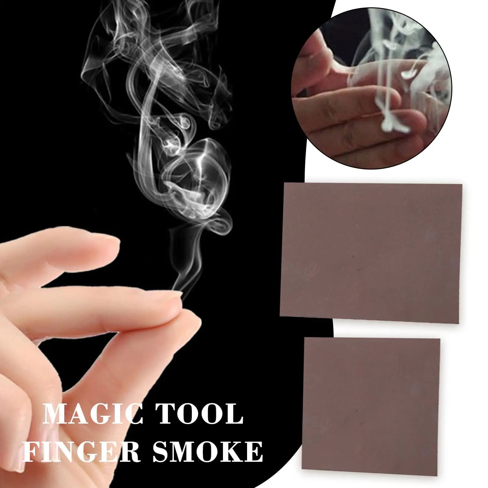 Papier magique chimique, 5/10 pièces, gros plan, tour de magie, doigts, enfers de fumée, objets de s