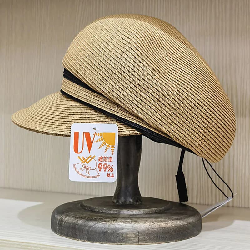 Casquette de paille de protection UV pour femme, chapeau de soleil, visière à bord, chapeau de gavro