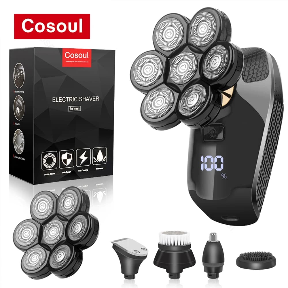 Rasoir pour hommes rasoir électrique puissant tête chauve rasoir barbe machine à raser pour hommes r