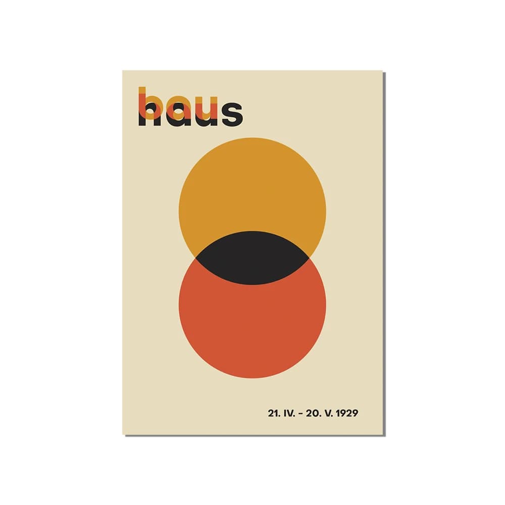 Affiche murale abstraite Bauhaus à géométrie minimaliste, imprimés d'images, peinture sur toile pour