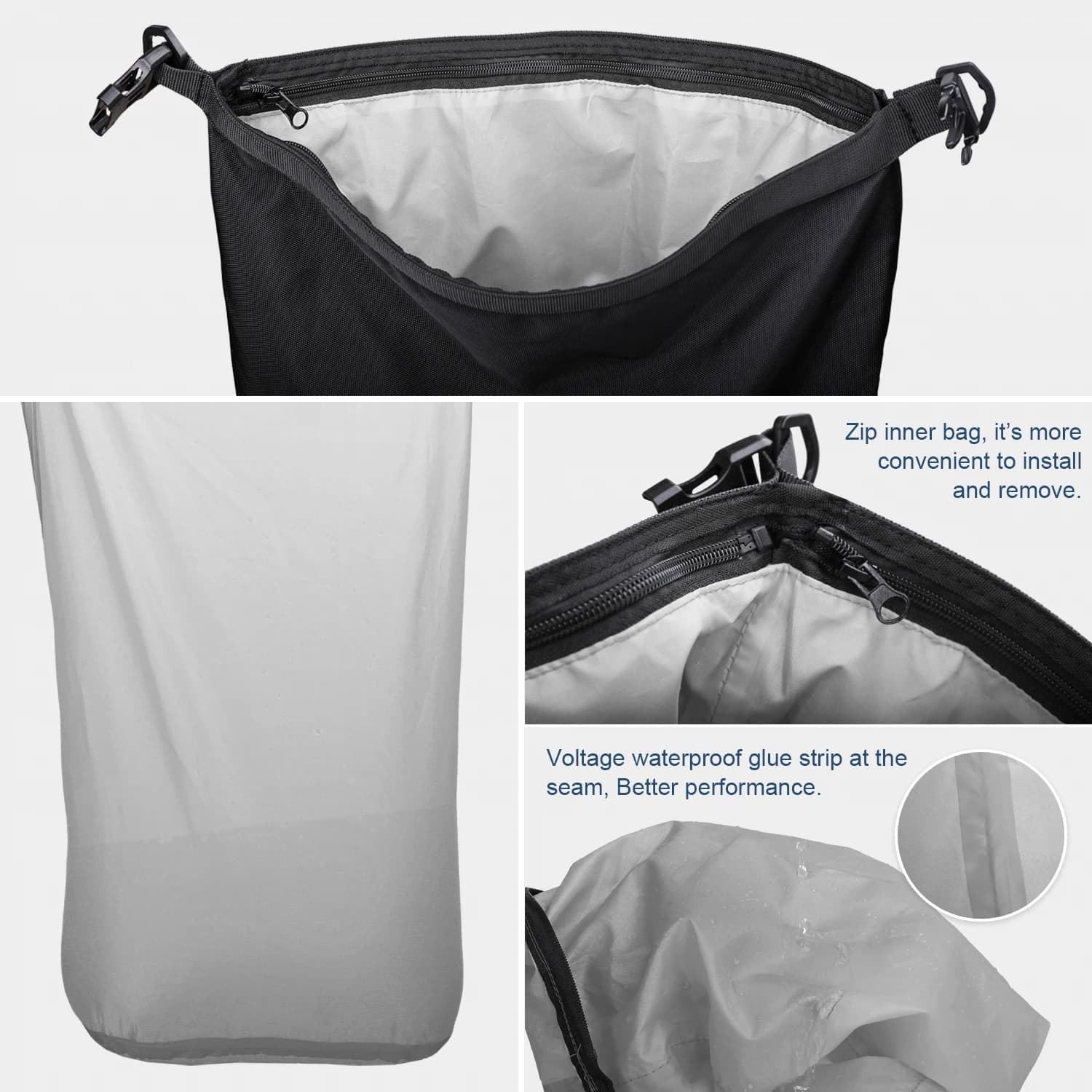 Rhinowalk sac de siège arrière de moto 10L 20L 30L sac de bagages étanche Motocross multi-fonction p
