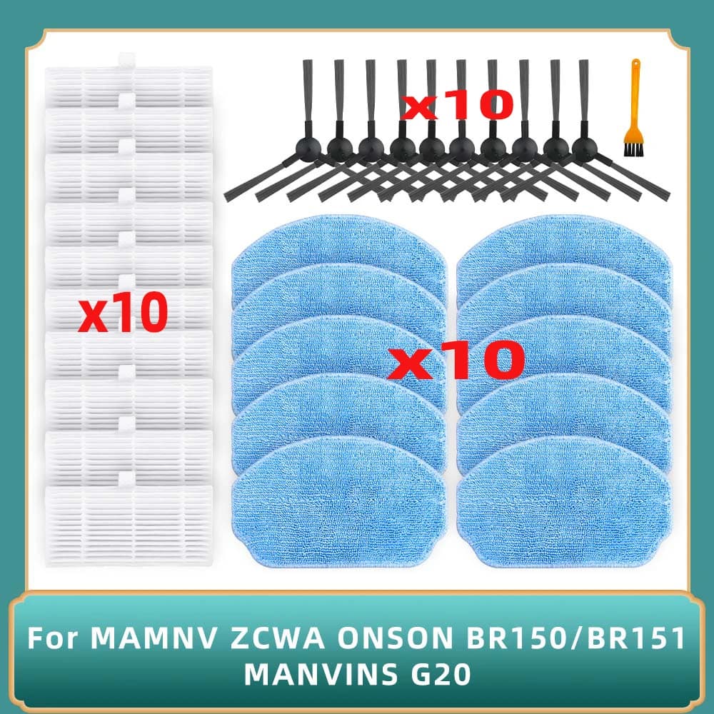 Pièces de filtre pour tissus de brosse latérale, pour MAMNV ZCWA ONSON BR150/BR151 MANVINS G20 / Kab