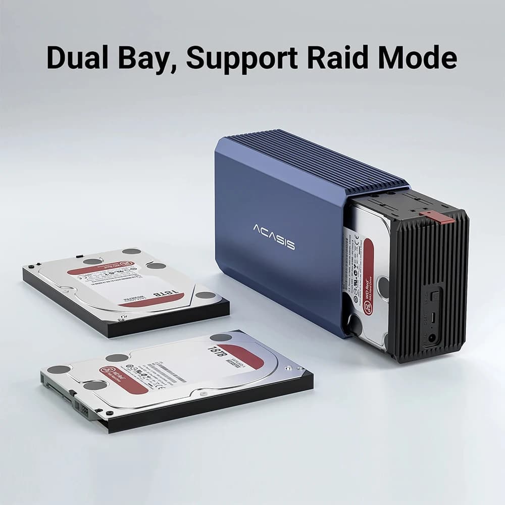 Acasis-Station d'accueil pour disque dur SATA vers USB, 2.5/3.5 pouces, avec quatre RAID