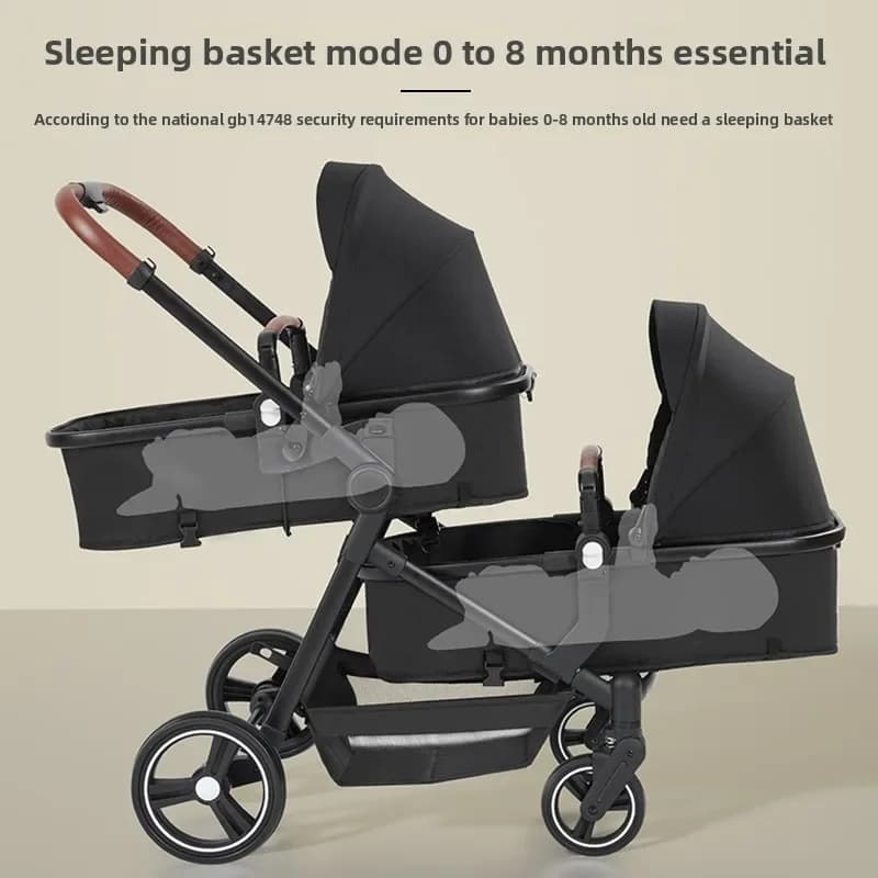 Poussette double multifonctionnelle pliable 2026, vélo bébé convertible léger, livraison UE