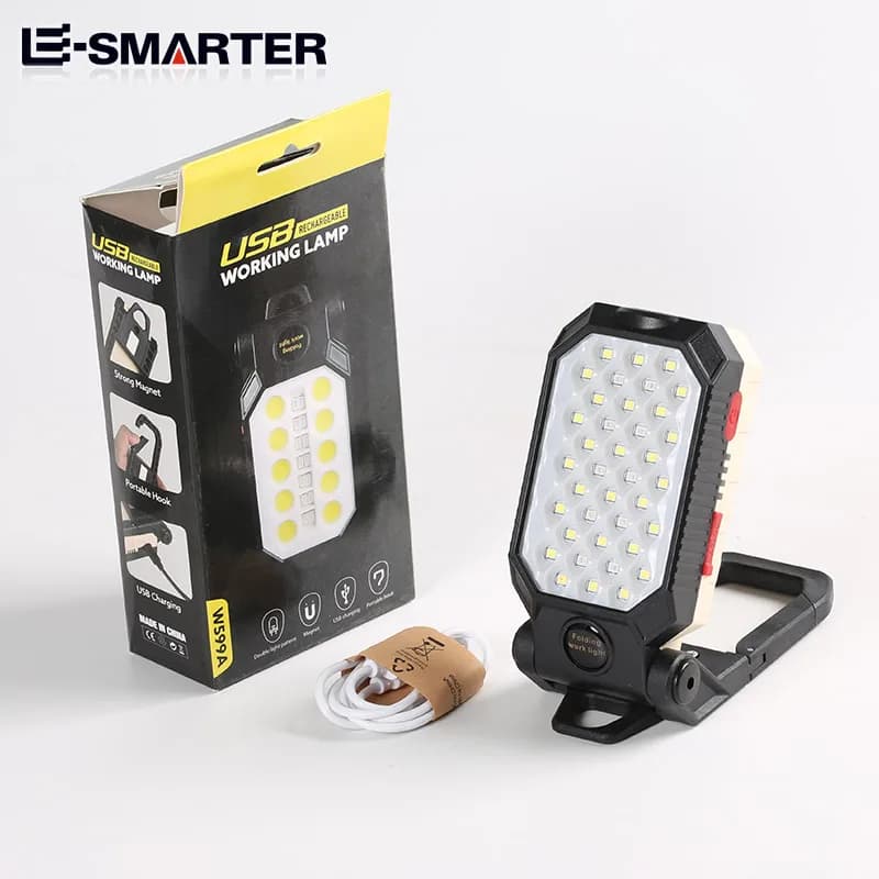 ESMARTER COB lampe de travail Portable USB Rechargeable lampe de réparation d'urgence Source de lumi