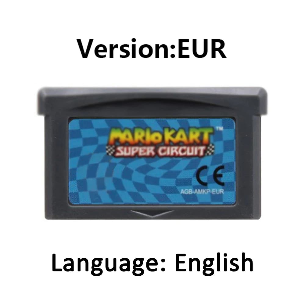 Cartes de jeux Mario GBA, Version européenne et américaine, cartouche de jeu GBA, Console de jeu vid