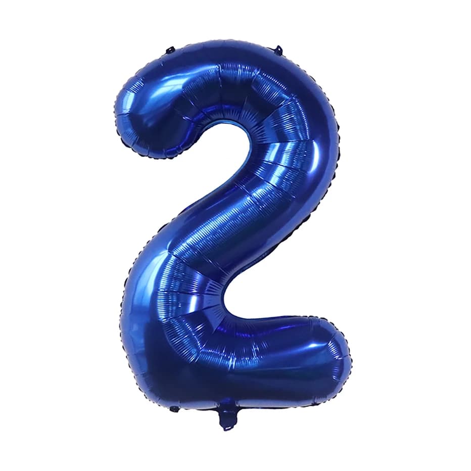 Ballon en aluminium bleu foncé de 40 pouces 0-9 Globos numériques pour enfants, décoration de fête d