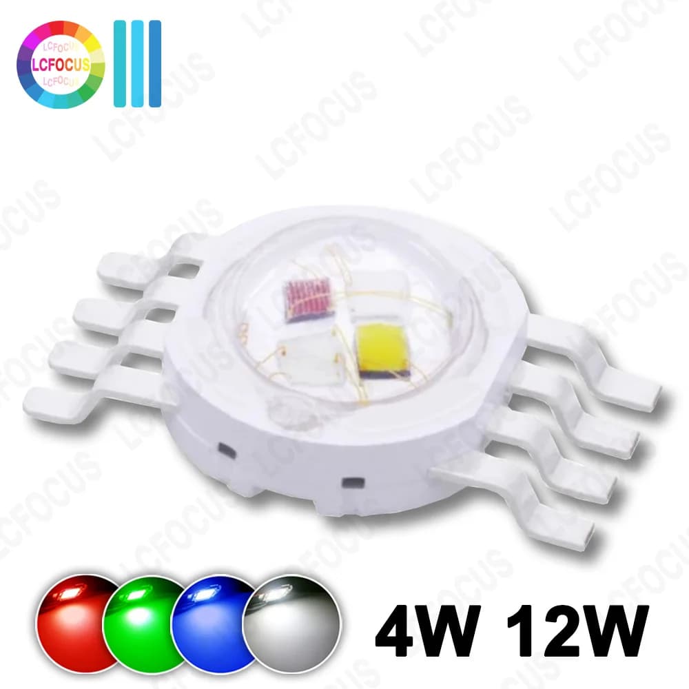 Haute luminosité 4W 12W RGBW RGBWW puce LED COB 1W 3W rouge vert bleu blanc blanc chaud adapté pour 