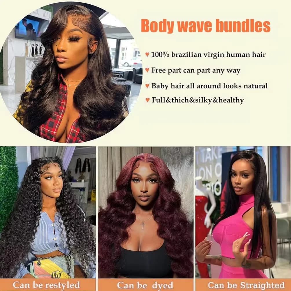 Extensions de Cheveux Humains Naturels Bruts 16A, Ondulés, Non Traités, 30-40 Pouces, 3 ou 4 Paquets