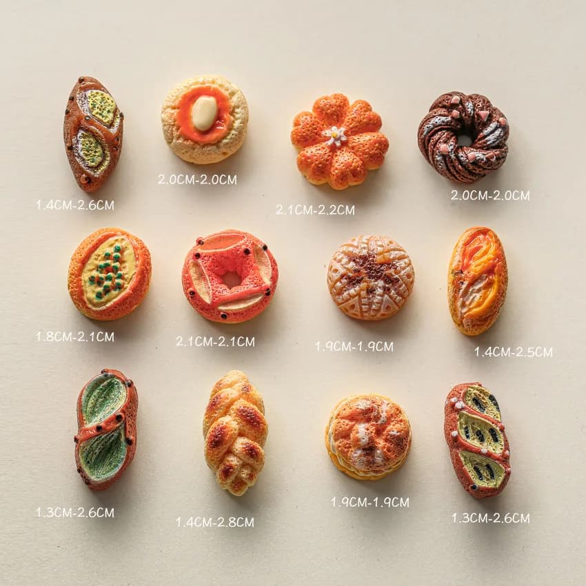 5 pièces Mini bouffée pain Dessert crème gâteau modèle cuisine scène nourriture jouer bricolage rési