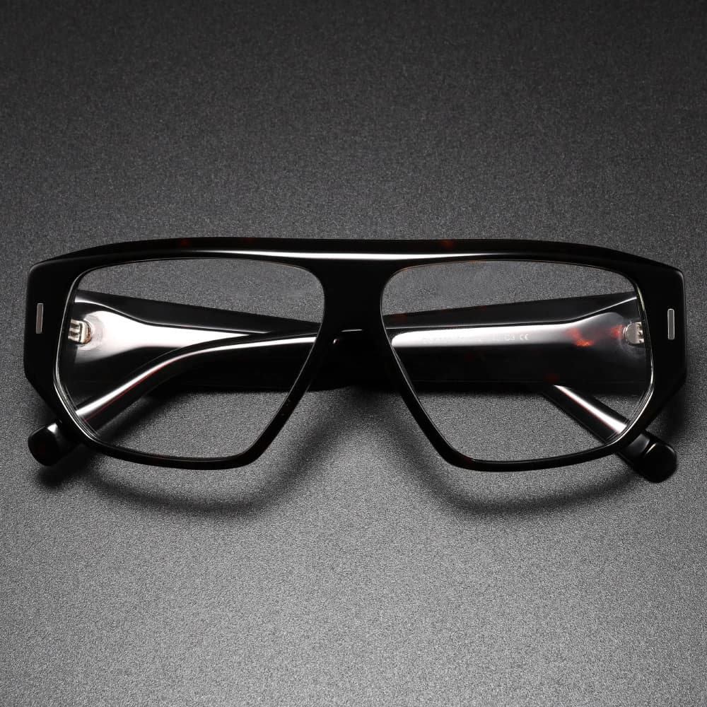 Marque de luxe concepteur épais acétate cadre surdimensionné pour hommes femmes à la mode optique-lu