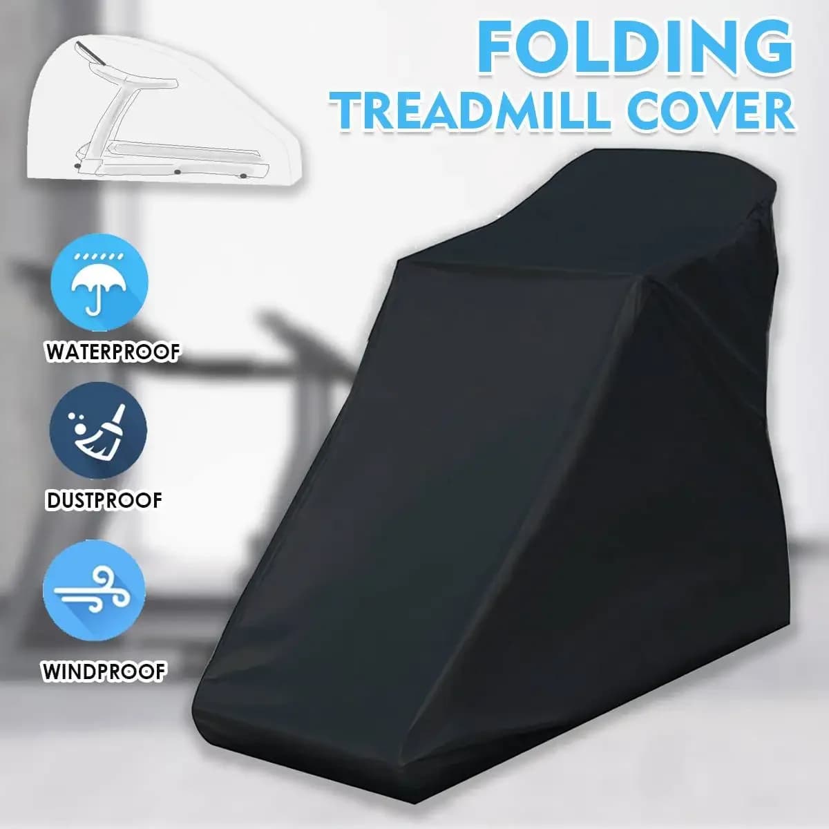 Couverture de tapis roulant intérieur extérieur course Machine de Jogging couvertures anti-poussière