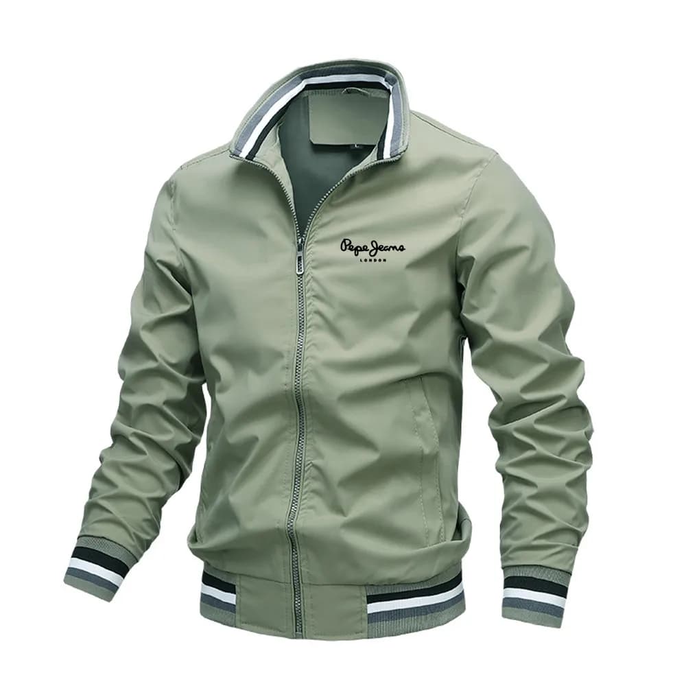 Automne et hiver hommes col montant décontracté veste à glissière Sports de plein air manteau coupe-