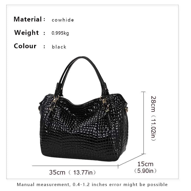 Aidrani – sac à main de luxe léger en cuir de vache pour femmes, fourre-tout noir polyvalent pour to