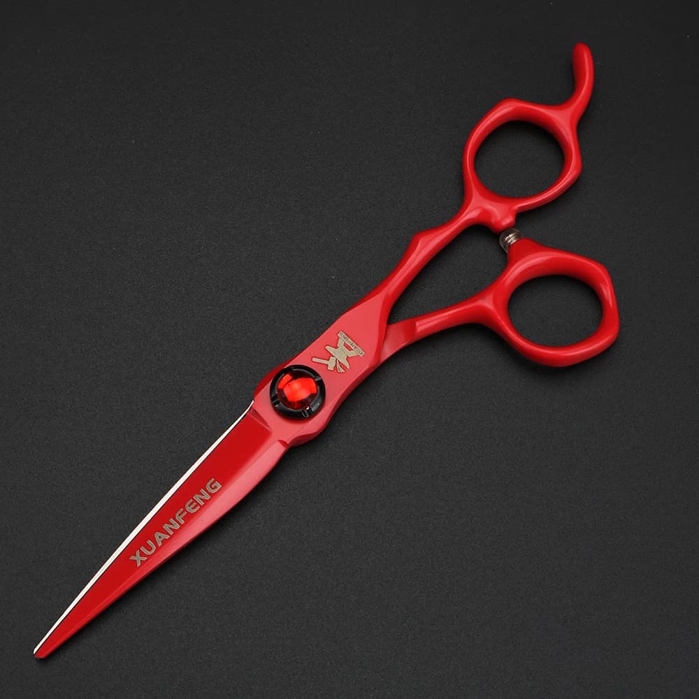XUANFENG – ciseaux à cheveux rubis de 6 pouces, ciseaux de coupe et ciseaux amincissants entièrement