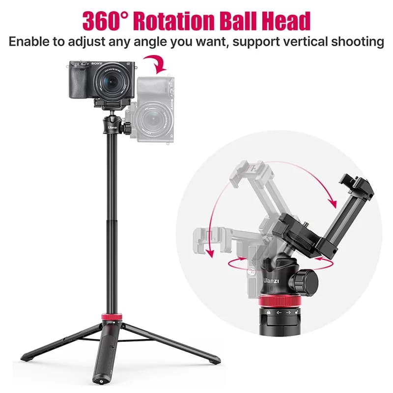 ULANZI TRIPOD MT-44 trépieds Smartphone Vlog trépieds avec chaussure froide support de téléphone pou