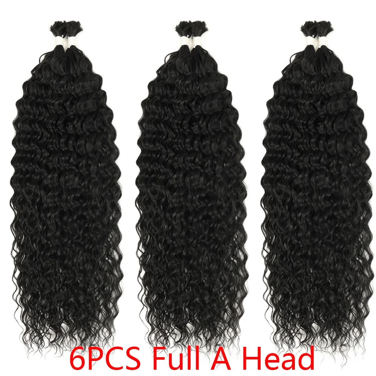 2 pièces de tresses synthétiques bouclées crépues de 30 pouces, cheveux en vrac, fibre organique, sa