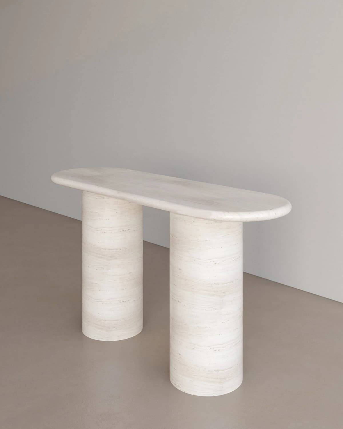 Table Console en travertin Beige moderne, meubles de salon en pierre naturelle, Table d'entrée de co