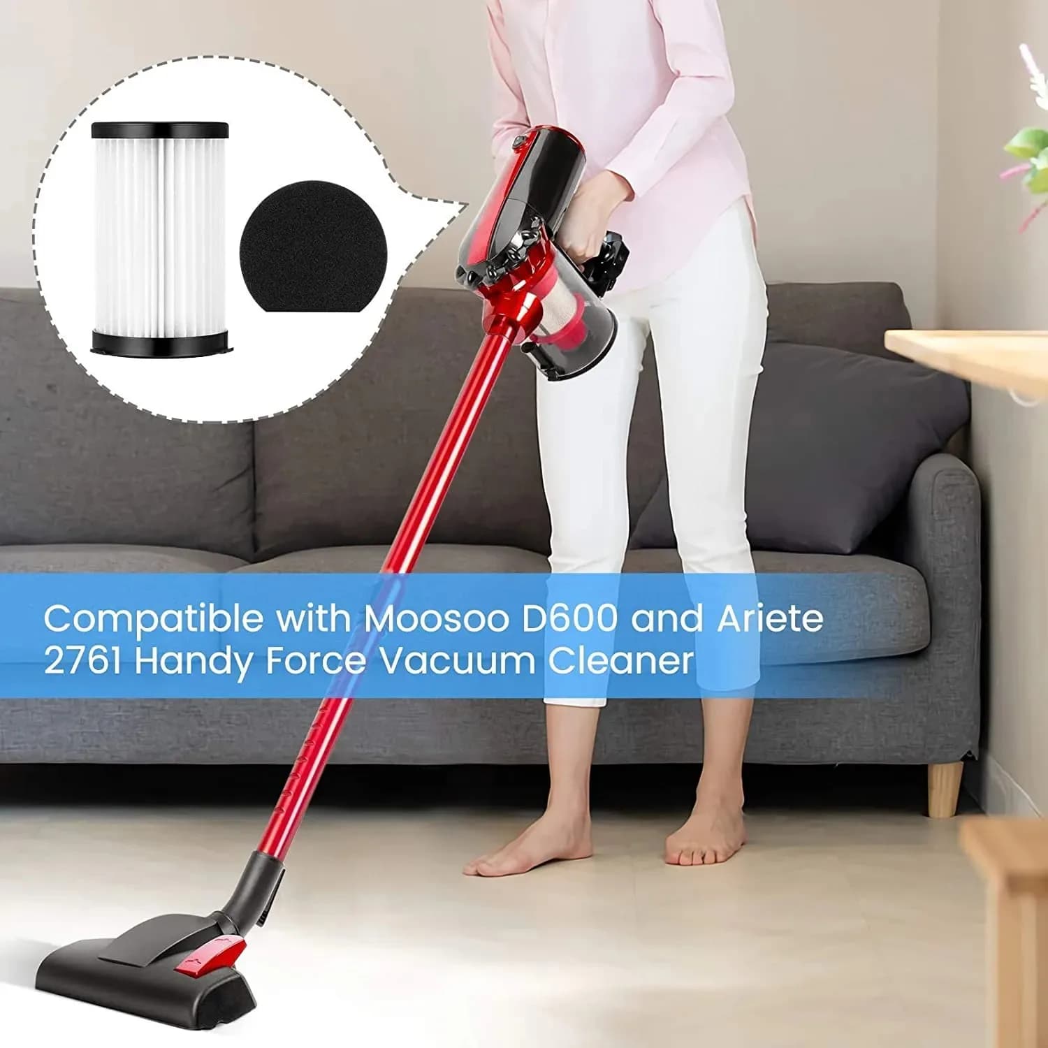 Pièces pour aspirateur MooSoo D600 D601 Cecotec Conga Thunderbrush 520 550 560 Ariete Handy Force 27