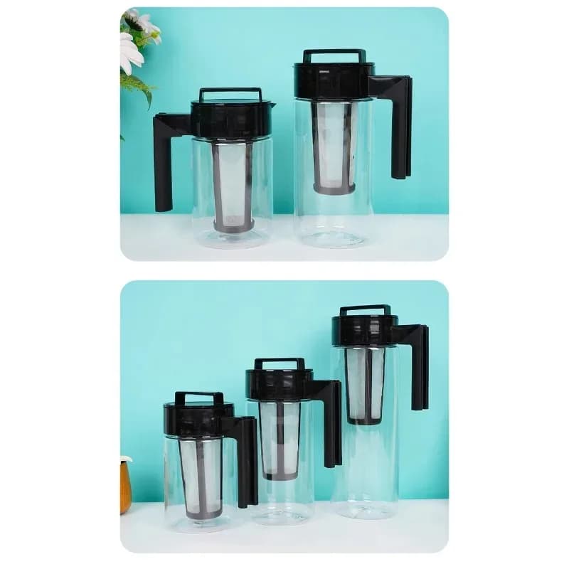 Cafetière glacée à infusion froide, 900ML, 1300ml, 2000ml, avec filtre à café et poignée, théière à 