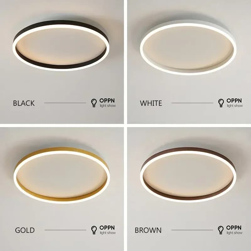 Plafonnier LED Circulaire en Métal Acrylique au Design Nordique Moderne, Luminaire Décoratif de Plaf