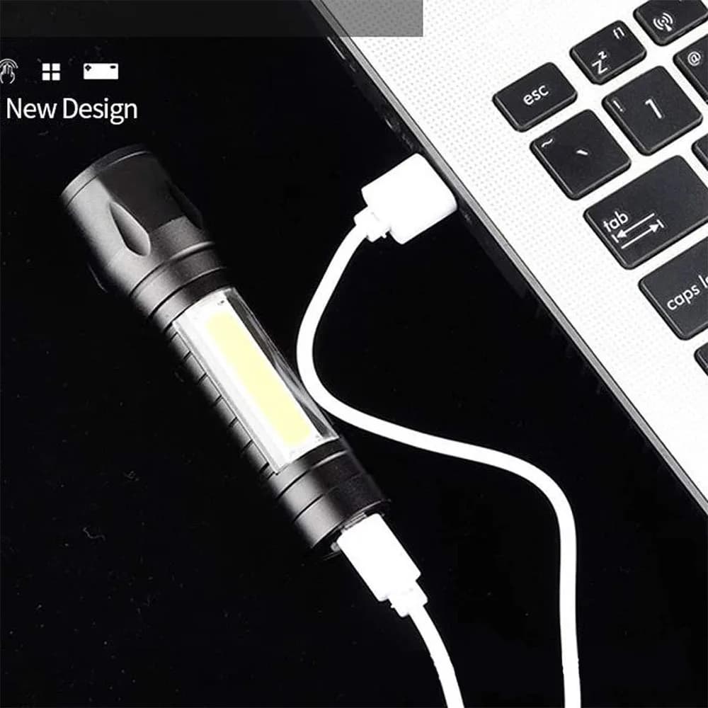 Lampe de poche LED Zoom Rechargeable Portable XP-G Q5, Mini lampe torche, lanterne, 3 Modes d'éclair