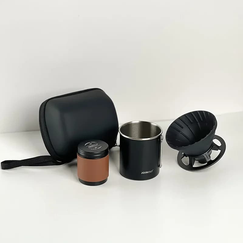 Ensemble de café infusé à la main de voyage, tasse filtrante en Silicone Portable de Camping de tran